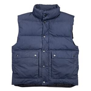 Vintage Duck Down Puffer Vest Navy Blue Woodlake Men’s Size Medium